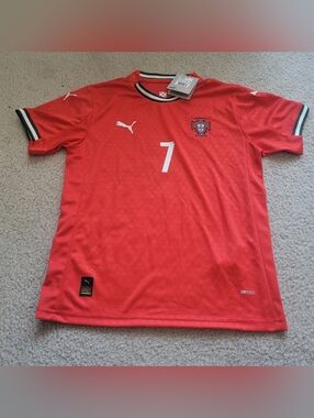 PUMA Portugal Cristiano Ronaldo #7 Red 2026 Home Soccer Jersey Kid 28